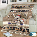 Aussie Echidna Blanket Merry Christmas