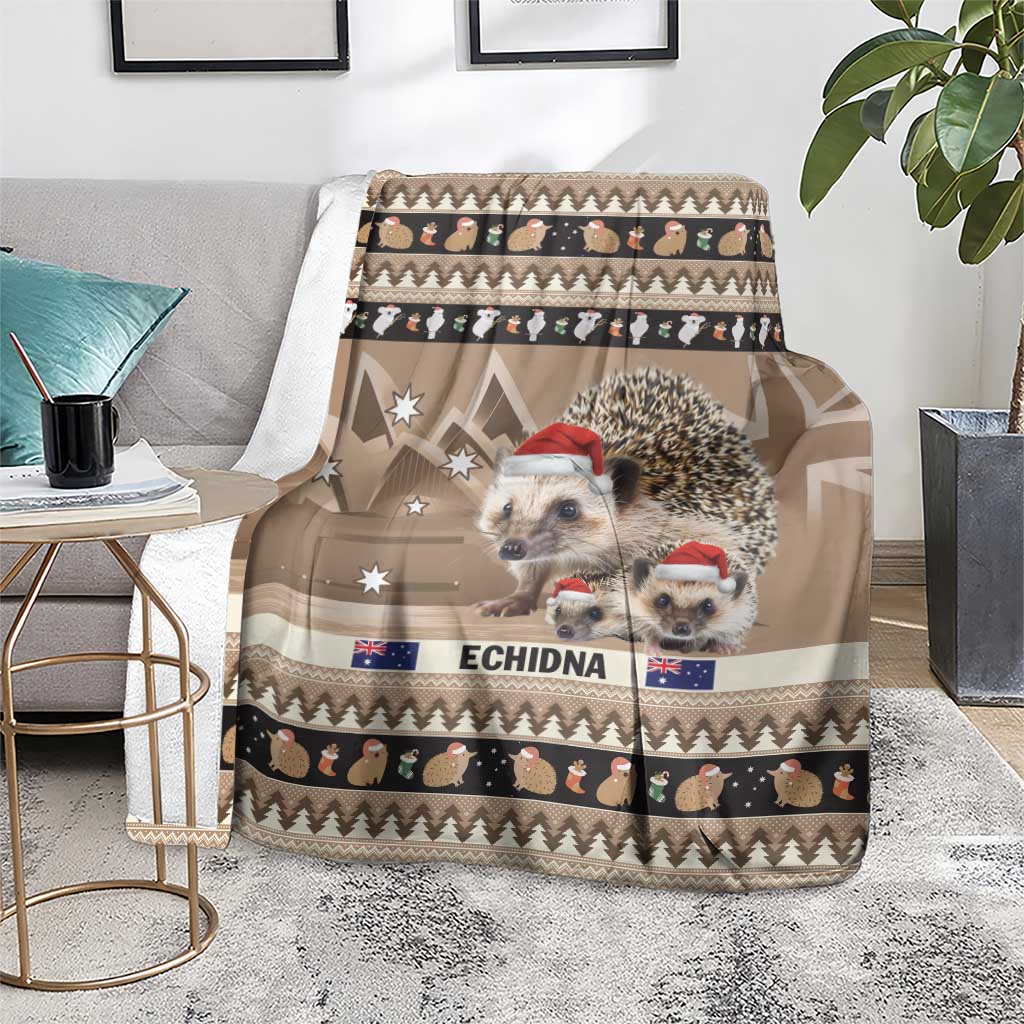 Aussie Echidna Blanket Merry Christmas