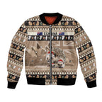 Aussie Echidna Bomber Jacket Merry Christmas