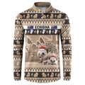 Aussie Echidna Button Sweatshirt Merry Christmas