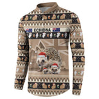 Aussie Echidna Button Sweatshirt Merry Christmas