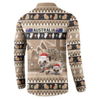Aussie Echidna Button Sweatshirt Merry Christmas