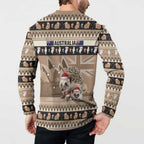 Aussie Echidna Button Sweatshirt Merry Christmas