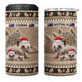 Aussie Echidna 4 in 1 Can Cooler Tumbler Merry Christmas