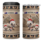 Aussie Echidna 4 in 1 Can Cooler Tumbler Merry Christmas