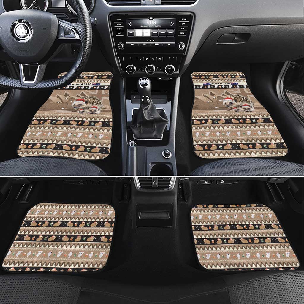 Aussie Echidna Car Mats Merry Christmas