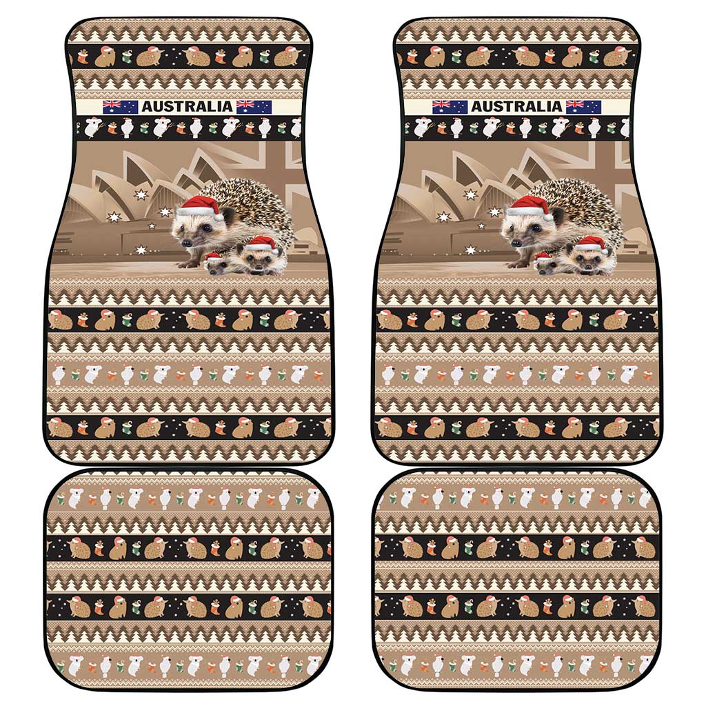 Aussie Echidna Car Mats Merry Christmas