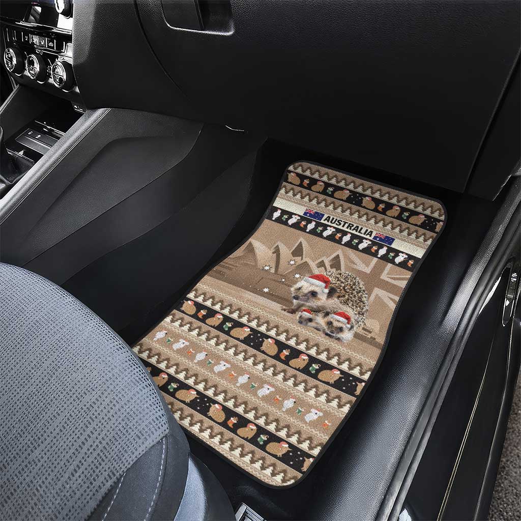 Aussie Echidna Car Mats Merry Christmas