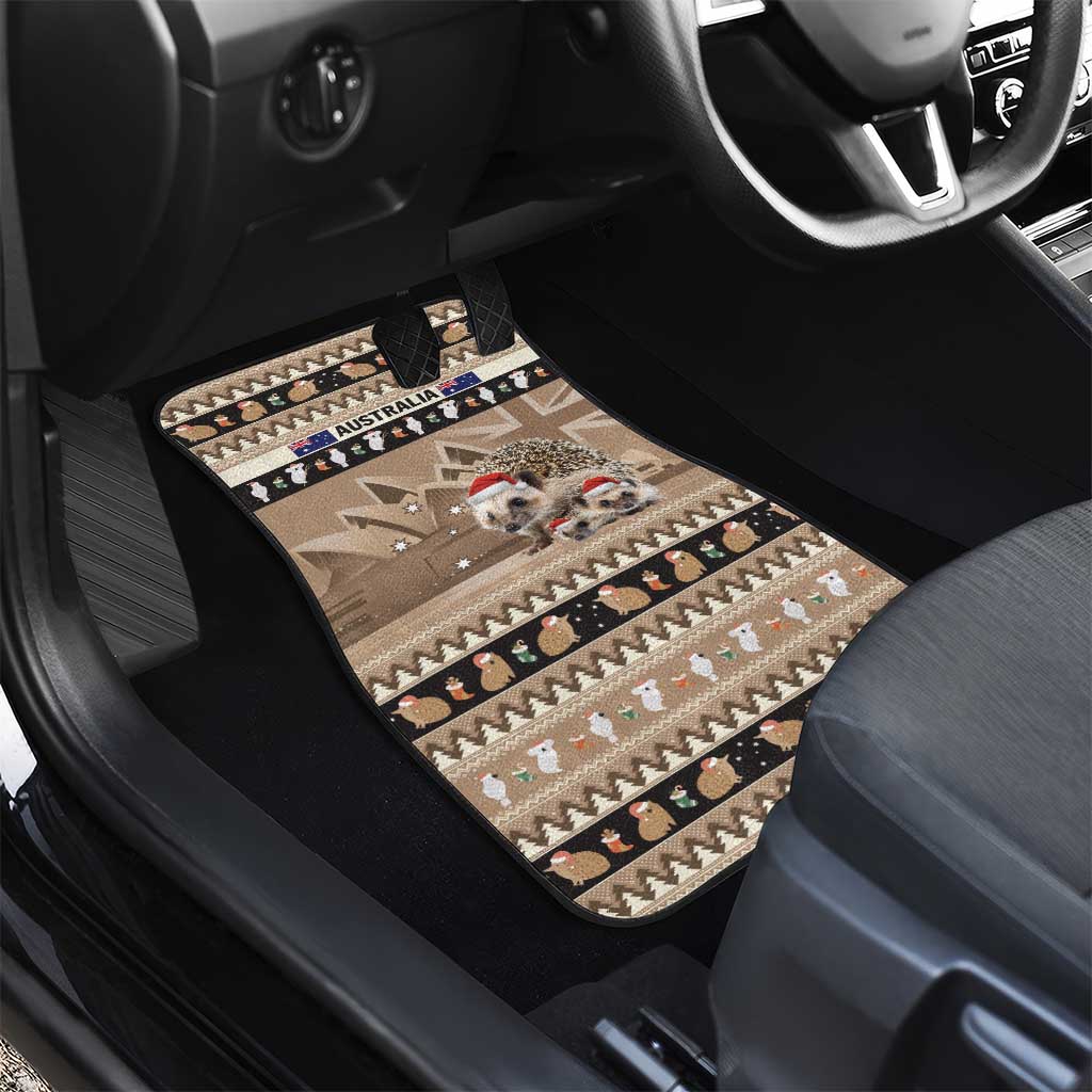 Aussie Echidna Car Mats Merry Christmas