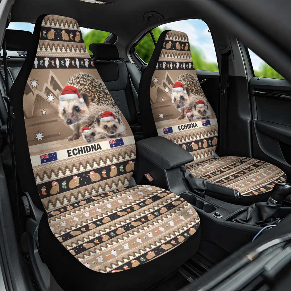 Aussie Echidna Car Seat Cover Merry Christmas