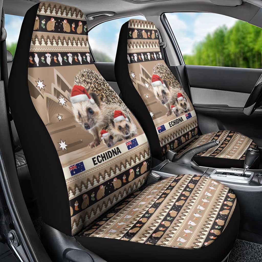 Aussie Echidna Car Seat Cover Merry Christmas