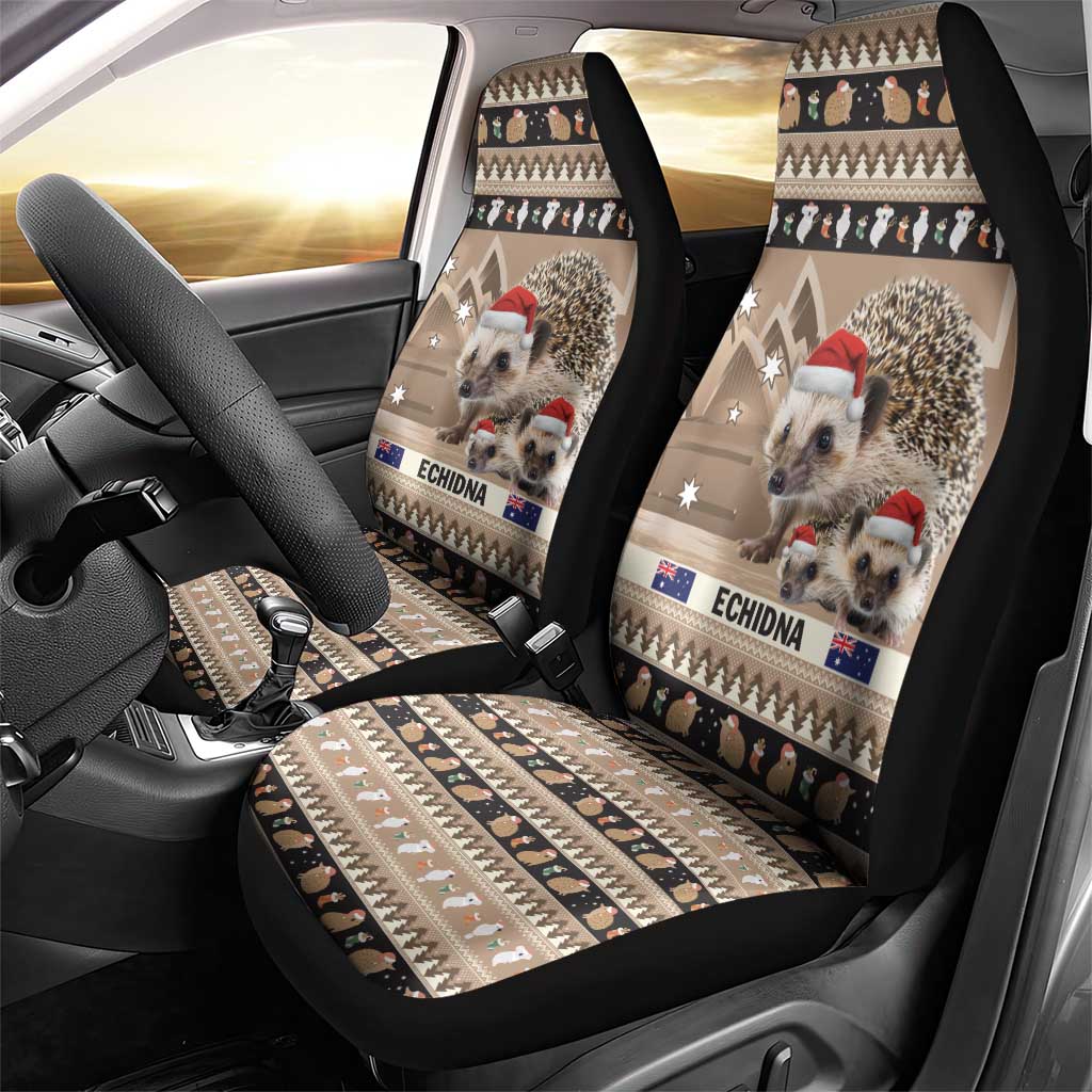 Aussie Echidna Car Seat Cover Merry Christmas