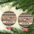Aussie Echidna Ceramic Ornament Merry Christmas