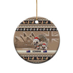 Aussie Echidna Ceramic Ornament Merry Christmas