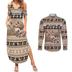 Aussie Echidna Couples Matching Summer Maxi Dress and Long Sleeve Button Shirt Merry Christmas