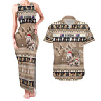 Aussie Echidna Couples Matching Tank Maxi Dress and Hawaiian Shirt Merry Christmas