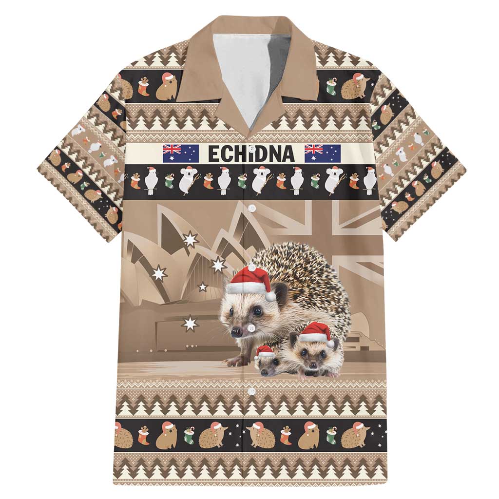 Aussie Echidna Family Matching Mermaid Dress and Hawaiian Shirt Merry Christmas
