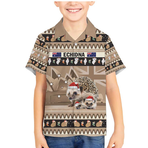 Aussie Echidna Family Matching Mermaid Dress and Hawaiian Shirt Merry Christmas