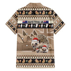 Aussie Echidna Family Matching Short Sleeve Bodycon Dress and Hawaiian Shirt Merry Christmas