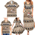 Aussie Echidna Family Matching Summer Maxi Dress and Hawaiian Shirt Merry Christmas