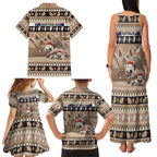 Aussie Echidna Family Matching Tank Maxi Dress and Hawaiian Shirt Merry Christmas