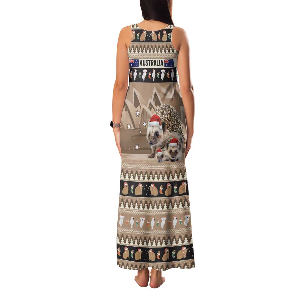 Aussie Echidna Family Matching Tank Maxi Dress and Hawaiian Shirt Merry Christmas