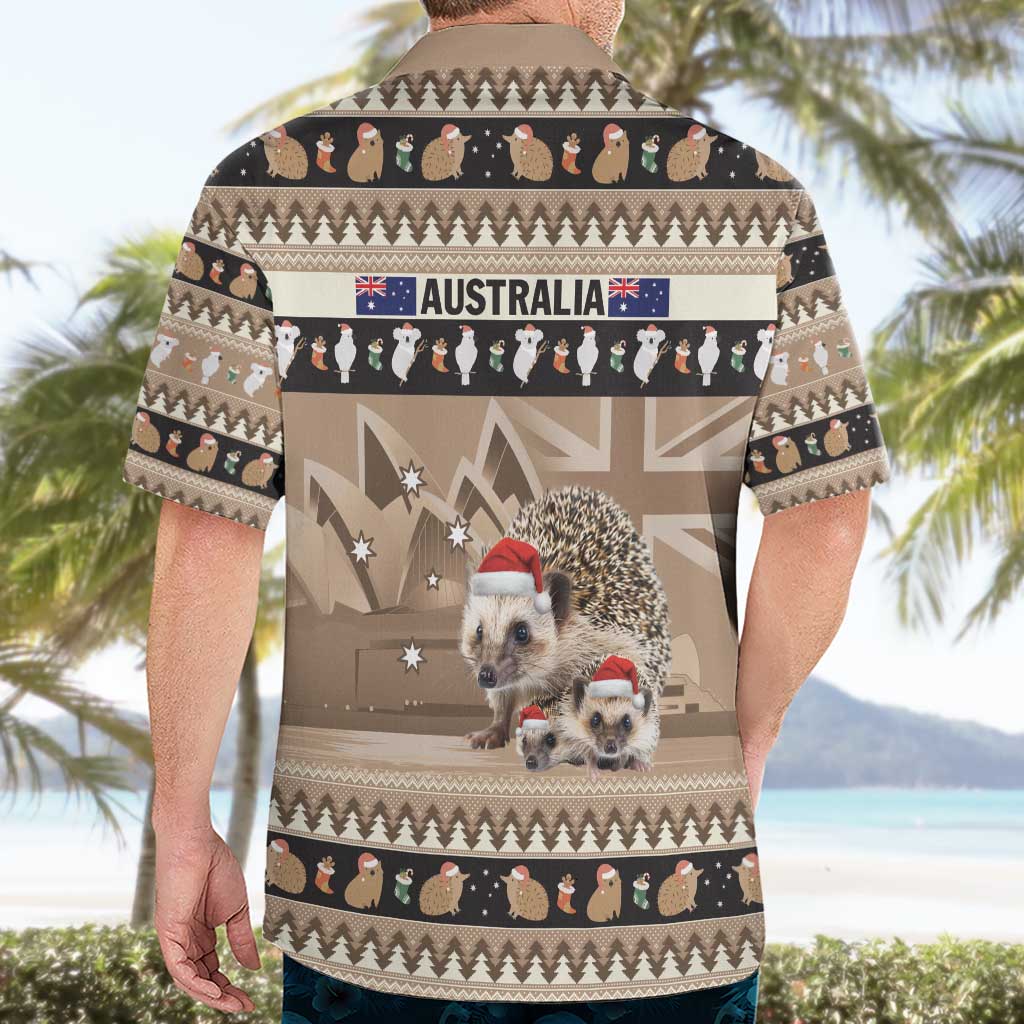 Aussie Echidna Hawaiian Shirt Merry Christmas