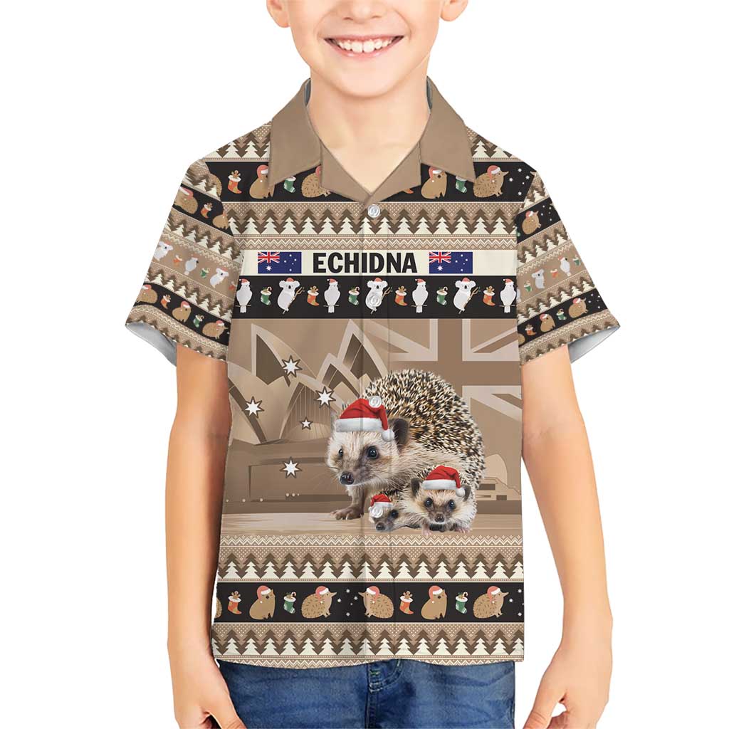 Aussie Echidna Hawaiian Shirt Merry Christmas