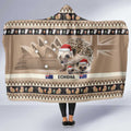 Aussie Echidna Hooded Blanket Merry Christmas