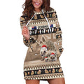 Aussie Echidna Hoodie Dress Merry Christmas