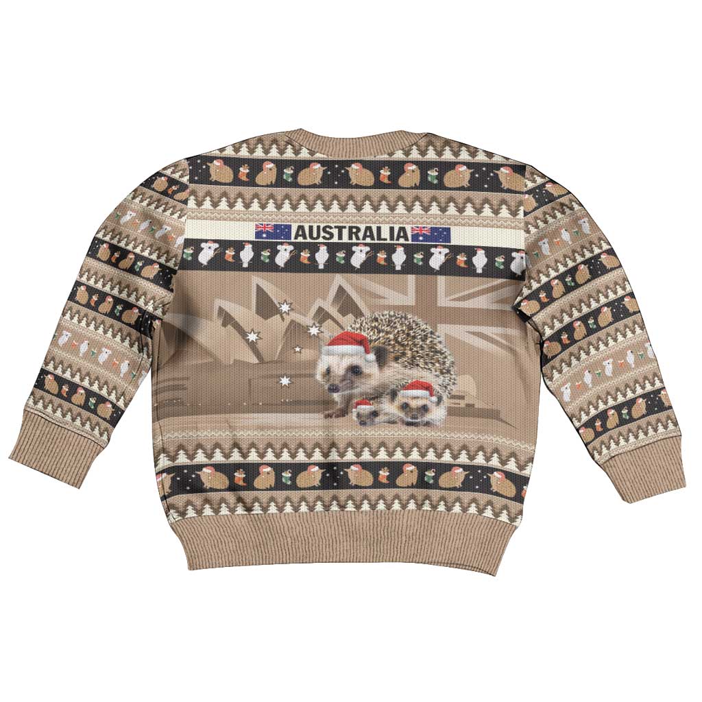 Aussie Echidna Kid Ugly Christmas Sweater Merry Christmas