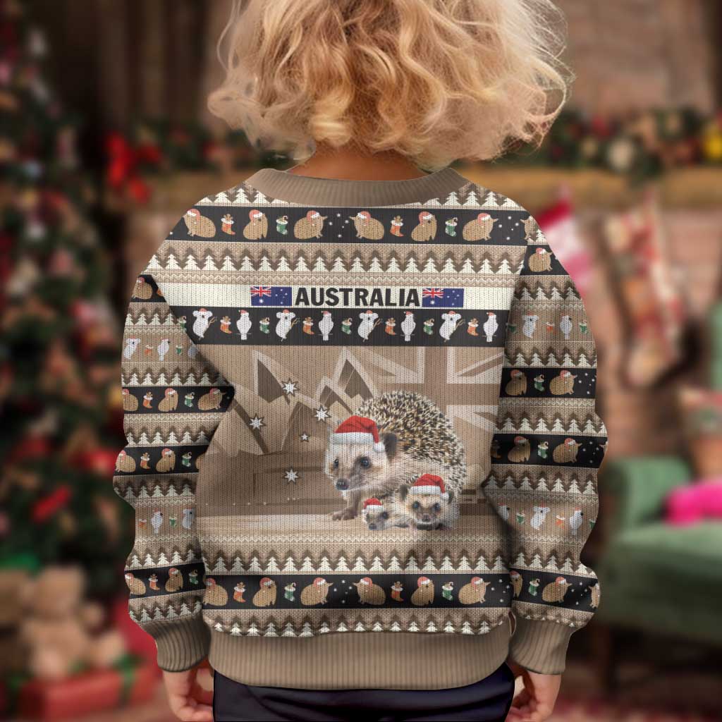 Aussie Echidna Kid Ugly Christmas Sweater Merry Christmas