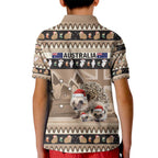 Aussie Echidna Kid Polo Shirt Merry Christmas
