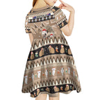Aussie Echidna Kid Short Sleeve Dress Merry Christmas