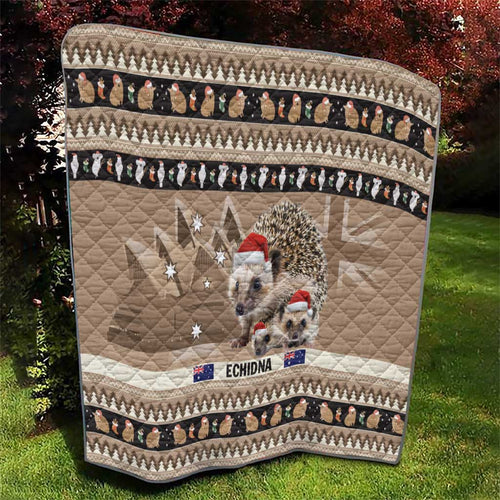Aussie Echidna Quilt Merry Christmas