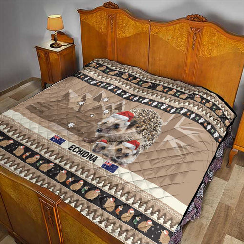 Aussie Echidna Quilt Merry Christmas