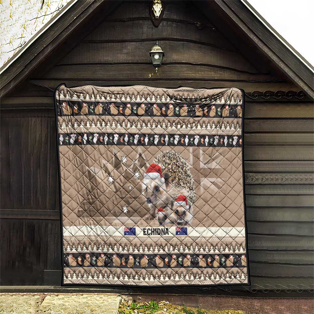 Aussie Echidna Quilt Merry Christmas