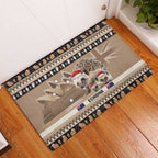 Aussie Echidna Rubber Doormat Merry Christmas