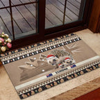Aussie Echidna Rubber Doormat Merry Christmas