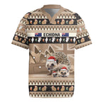Aussie Echidna Rugby Jersey Merry Christmas