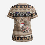 Aussie Echidna Scrub Top Merry Christmas - Aussie Hoodie