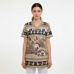 Aussie Echidna Scrub Top Merry Christmas - Aussie Hoodie