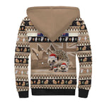 Aussie Echidna Sherpa Hoodie Merry Christmas
