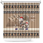 Aussie Echidna Shower Curtain Merry Christmas