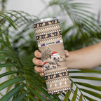 Aussie Echidna Skinny Tumbler Merry Christmas