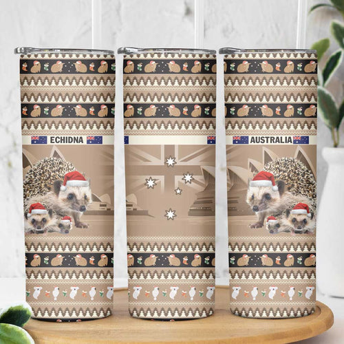 Aussie Echidna Skinny Tumbler Merry Christmas