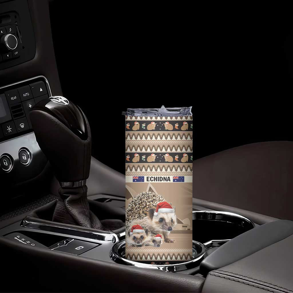 Aussie Echidna Skinny Tumbler Merry Christmas