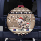 Aussie Echidna Spare Tire Cover Merry Christmas