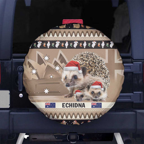 Aussie Echidna Spare Tire Cover Merry Christmas