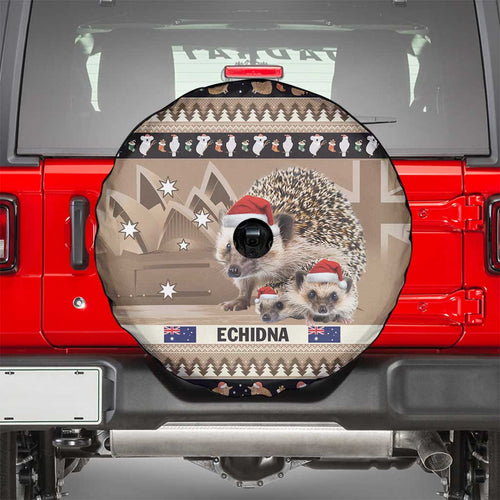 Aussie Echidna Spare Tire Cover Merry Christmas